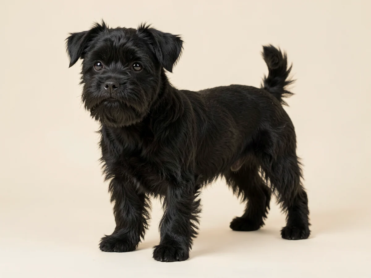 Affenpinscher stehend, KI-generiertes Bild