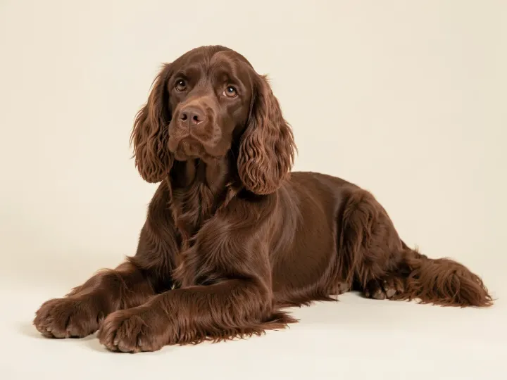 American Cocker Spaniel liegend, KI-generiertes Bild