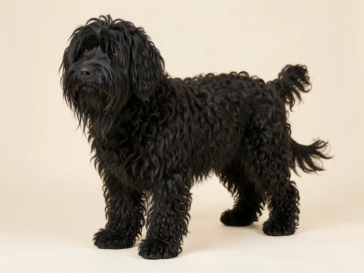 Barbet stehend, KI-generiertes Bild