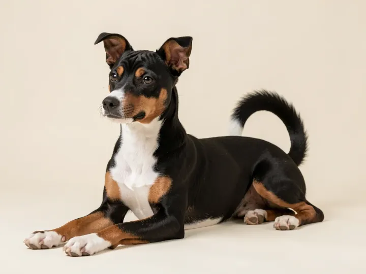 Basenji liegend, KI-generiertes Bild
