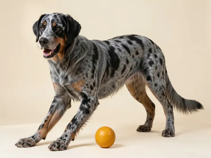 Beauceron spielend, KI-generiertes Bild