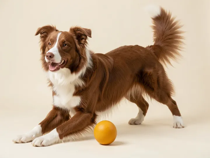 Border Collie spielend, KI-generiertes Bild