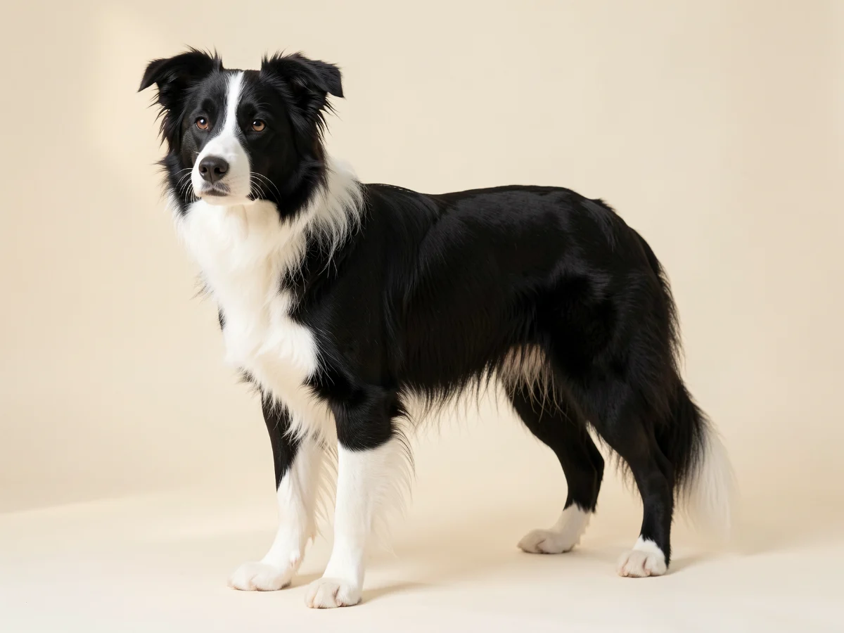 Border Collie stehend, KI-generiertes Bild