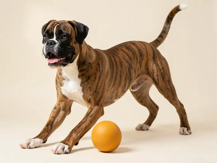 Boxer spielend, KI-generiertes Bild