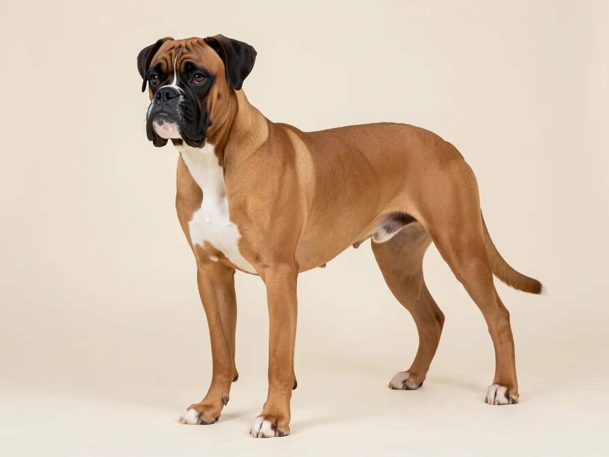 Boxer stehend, KI-generiertes Bild