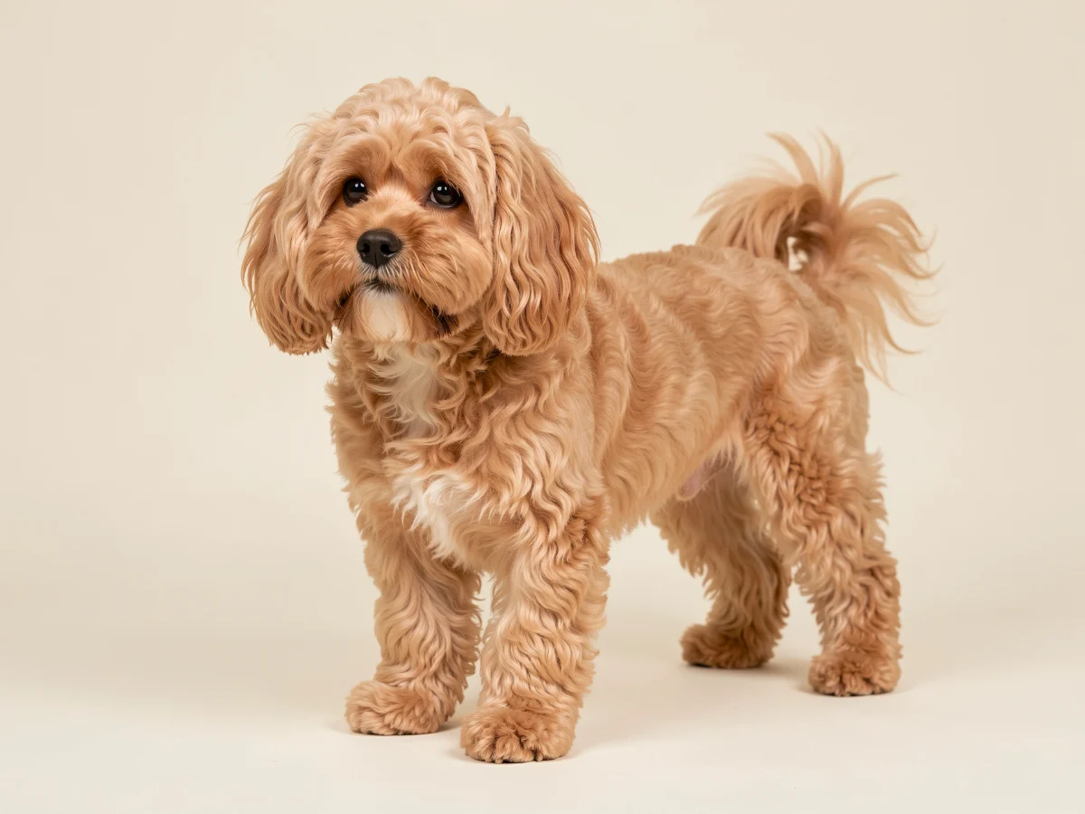 Cavapoo stehend, KI-generiertes Bild