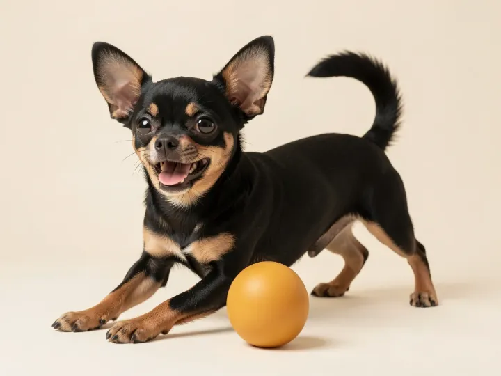 Chihuahua spielend, KI-generiertes Bild