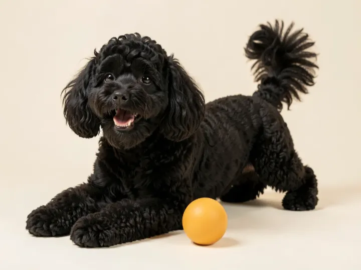 Cockapoo spielend, KI-generiertes Bild
