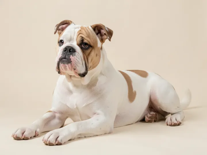 Continental Bulldog liegend, KI-generiertes Bild