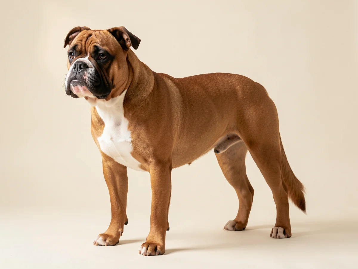 Continental Bulldog stehend, KI-generiertes Bild
