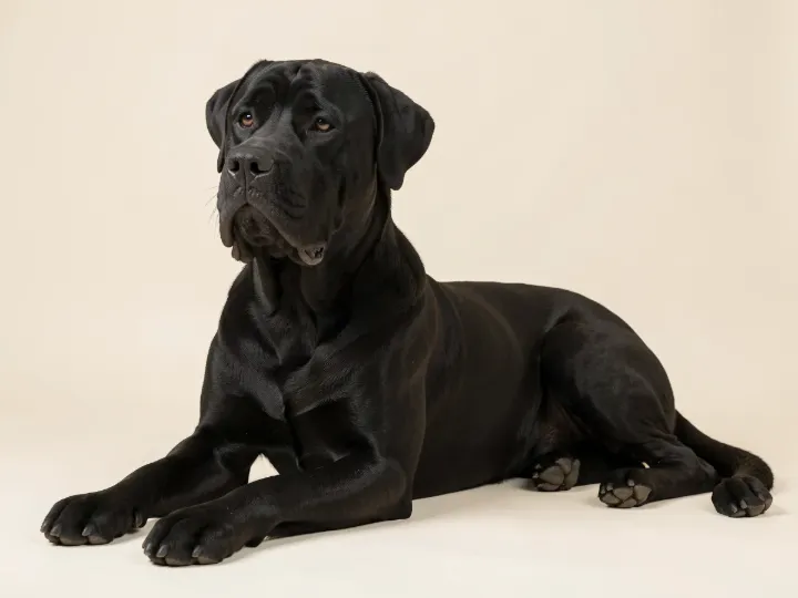 Fila Brasileiro liegend, KI-generiertes Bild