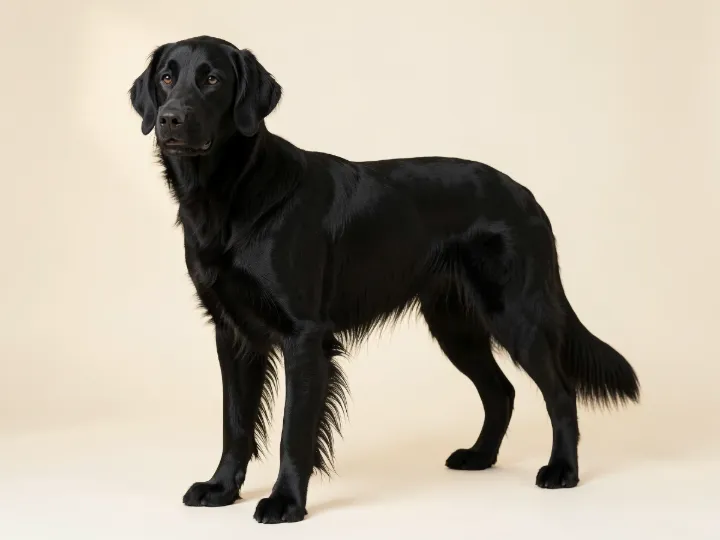 Flat Coated Retriever, KI-generiertes Bild
