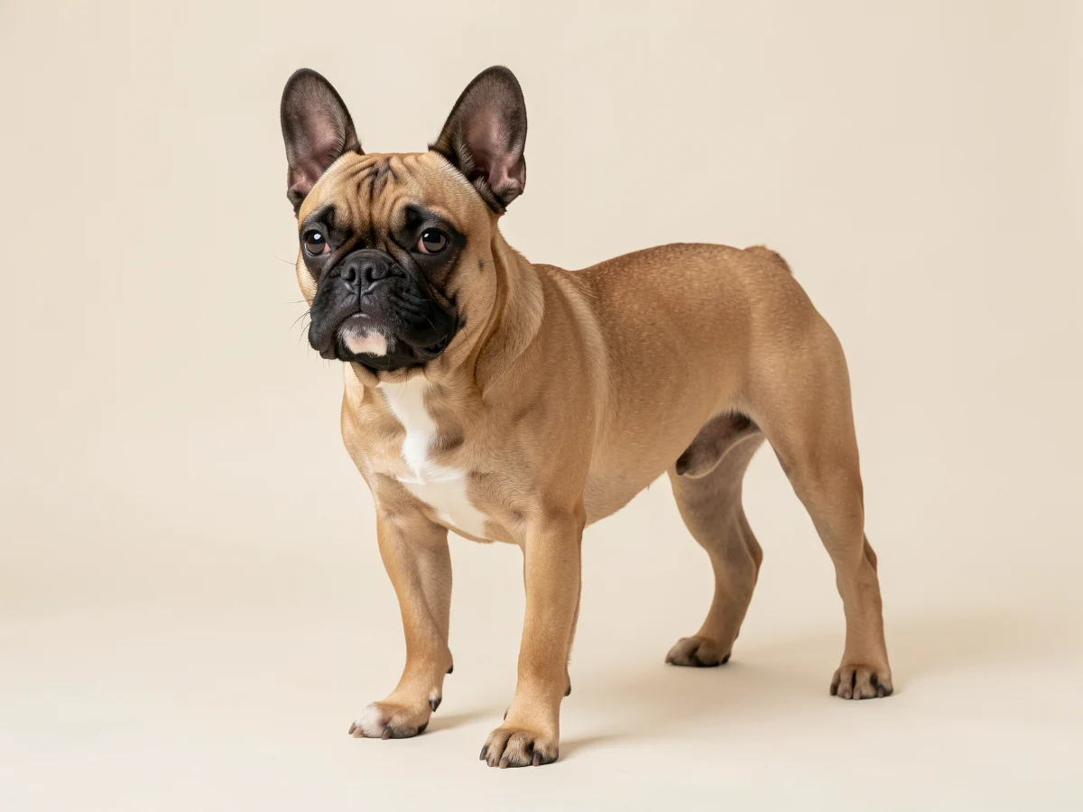 Französische Bulldogge stehend, KI-generiertes Bild