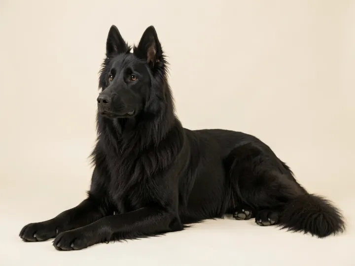 Groenendael liegend, KI-generiertes Bild