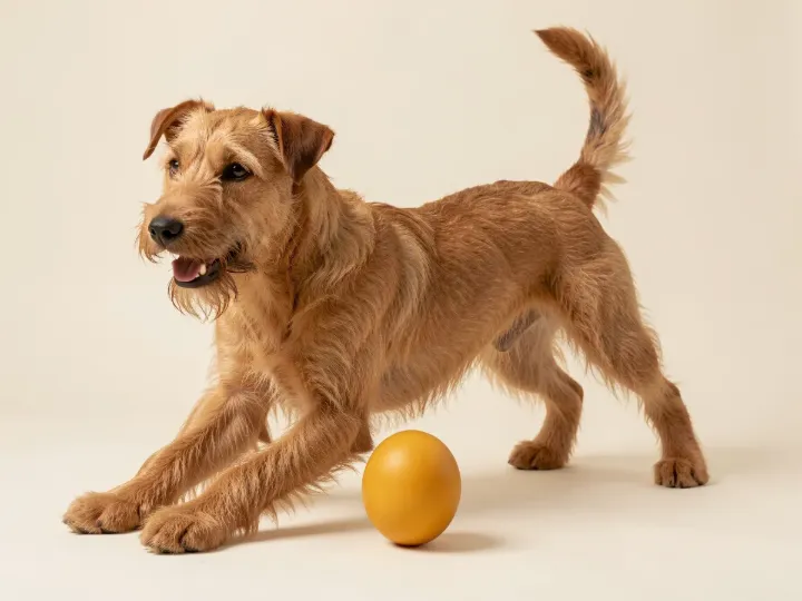 Irish Terrier spielend, KI-generiertes Bild