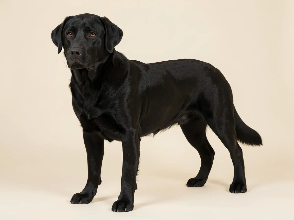 Labrador Retriever stehend, KI-generiertes Bild