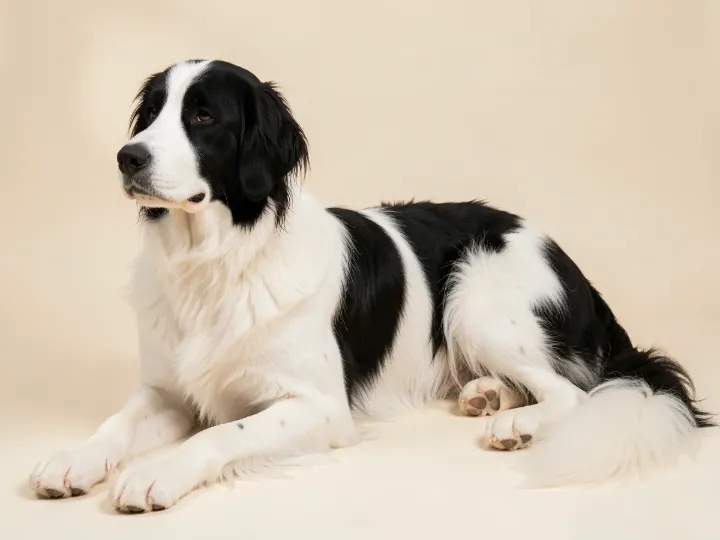 Landseer liegend, KI-generiertes Bild