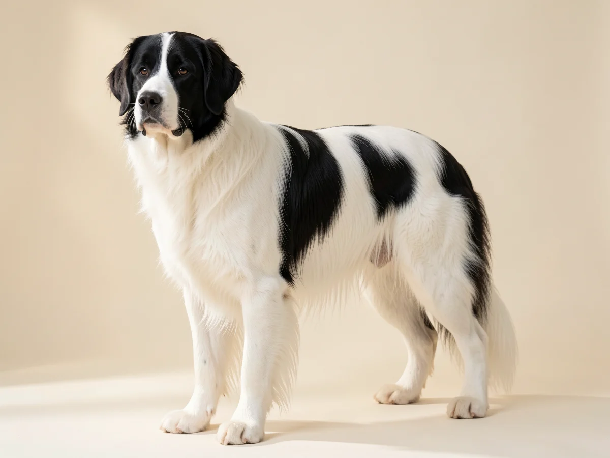Landseer stehend, KI-generiertes Bild