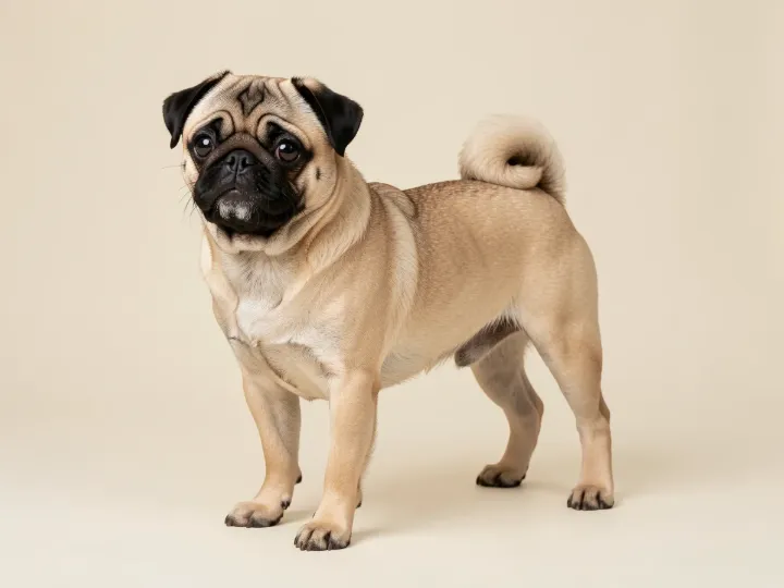 Mops, KI-generiertes Bild