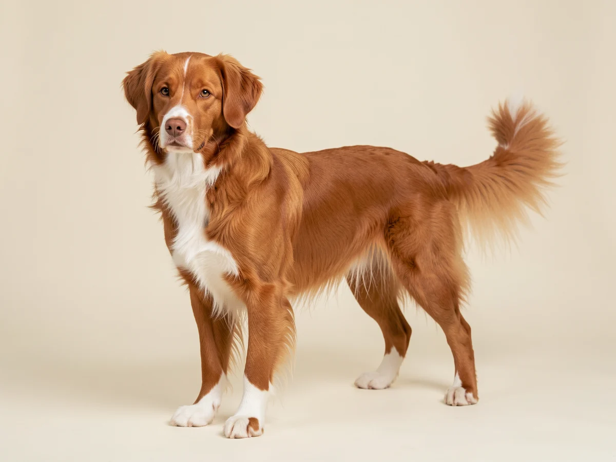 Nova Scotia Duck Tolling Retriever stehend, KI-generiertes Bild
