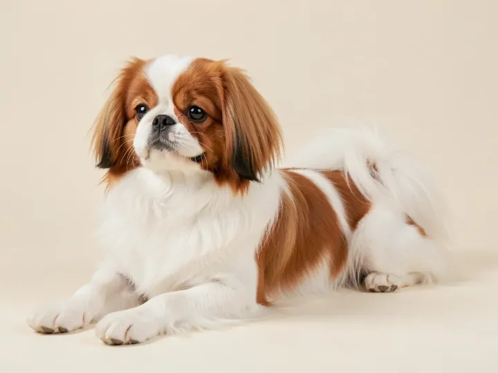 Pekingese liegend, KI-generiertes Bild