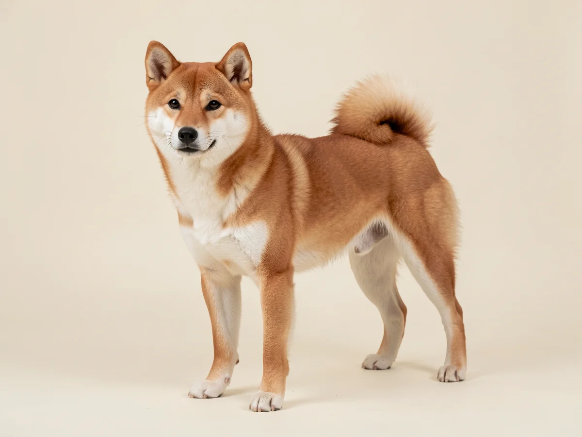 Shiba stehend, KI-generiertes Bild