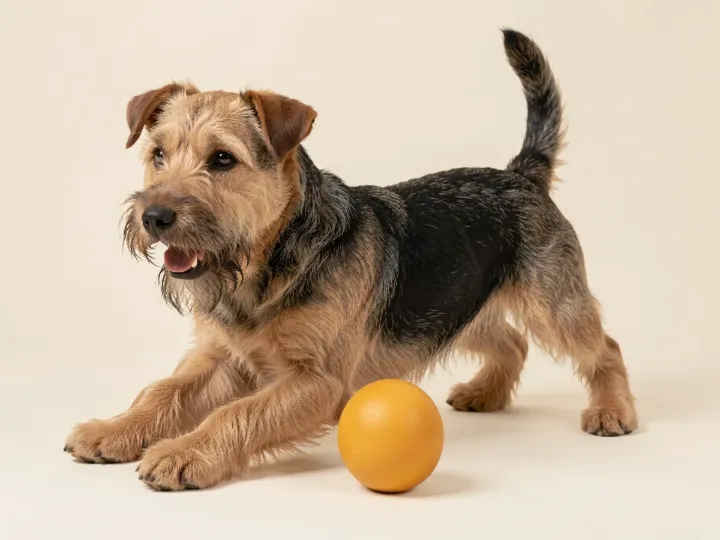 Welsh Terrier spielend, KI-generiertes Bild