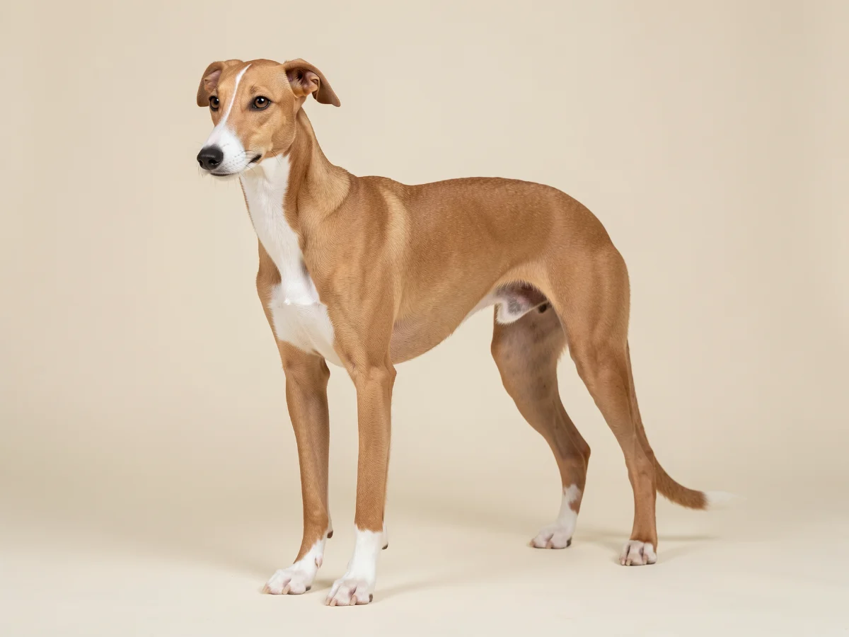 Whippet stehend, KI-generiertes Bild